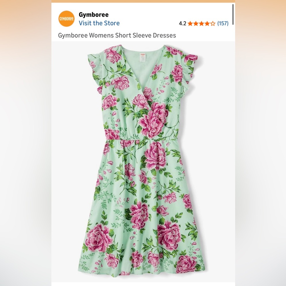 Floral Mint Green Dress